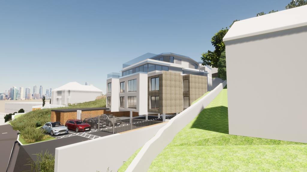 Lot: 70 - PLANNING FOR DEVELOPMENT OF 36 FLATS AND LAPSED PLANNING FOR CARE HOME - Proposed elevation for 421 Walderslade Road